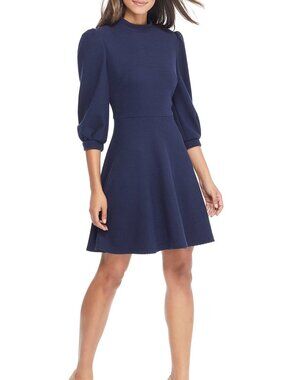 Gal Meets Glam Navy Mockneck Dress